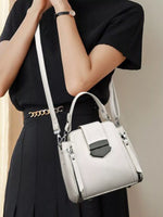 Leather Bucket Crossbody Bag