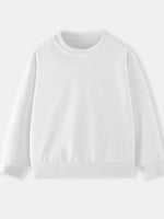 Children's Casual Solid Color Crew Neck Sweatshirt