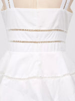 Sleeveless Eyelet Embroidered Button-Down Midi Dress