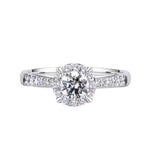 1 Carat Moissanite 925 Sterling Silver Ring