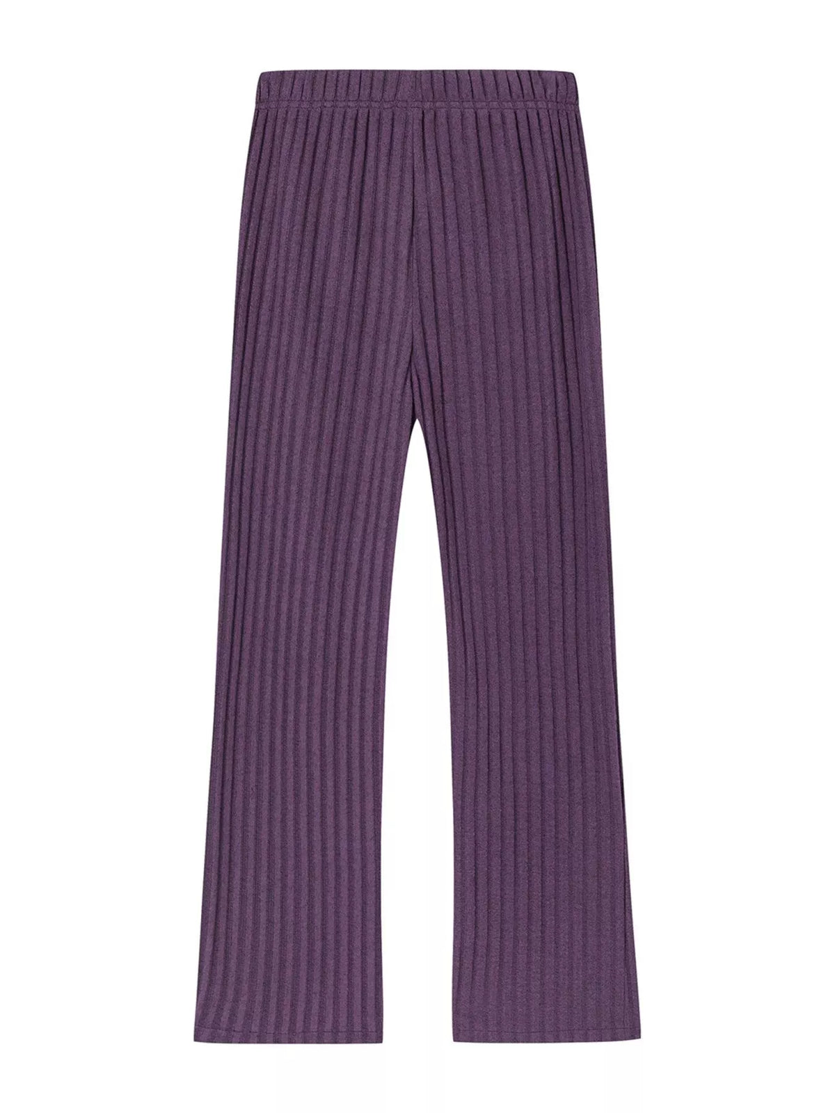 Ribbed Knit Top and Pants Set