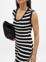Side Slit Sleeveless Midi Knit Dress