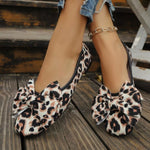 Leopard Bow Slip-Ons