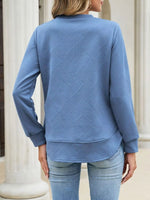 Textured Crew Neck Sweatshirt
