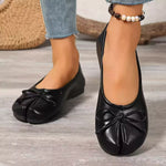 Bow Decor Split Toe Slip-Ons