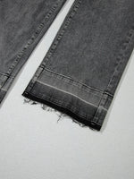 Raw Hem Unique Cuffs Straight High Rise Loose Jeans