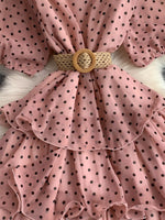 Polka Dot Ruffled Tiered Dress