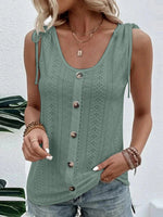 Full Size Scoop Neck Sleeveless Tank Top