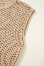 Western Cowboy Embroidery Round Neck Sleeveless Sweater