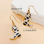 Cowgirl Boot Dangle Earrings