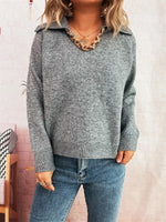 Ribbed Hem Raglan Sleeve Sweater