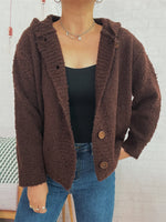 Cozy Button-Up Hooded Cardigan