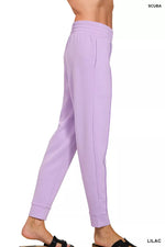 Zenana Scuba Mock Neck Sweatshirt and Joggers Set