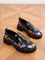 Round Toe Block Heels Loafers