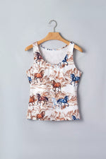 Horse Hat Western Slim Tank Top