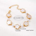 18k Gold-Plated Alloy Flower Bracelet