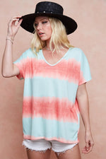 BiBi Tiedye Printed Hacci Knit Top