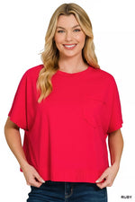 Zenana Exposed Seam Boxy Top