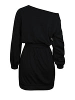 One Shoulder Tie Waist Dress