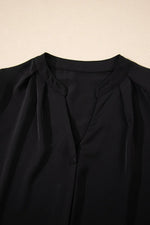 Short Sleeve Notched Blouse