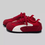 Contrast Lace Up Casual Sneakers