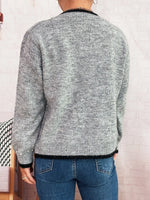 Pearl Embellished Button-Front Cardigan