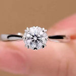 925 Sterling Silver Moissanite Ring