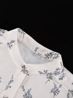 Floral Print Balloon Sleeve Top and Shorts Set