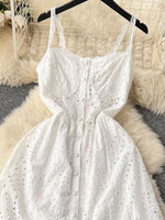 Eyelet Embroidered Tiered Cami Dress