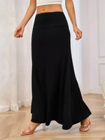 Flowy Maxi Skirt with Wide Waistband