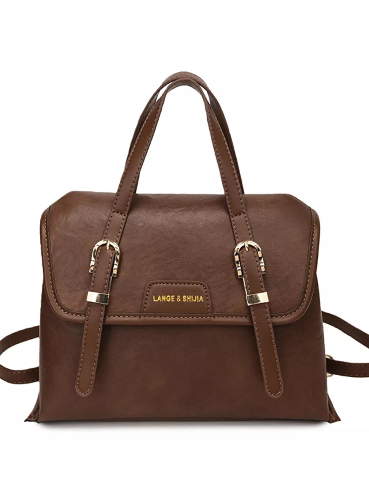 Leather Flap Backpack Bag
