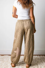 Leopard Star Patch Loose Pants