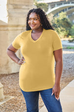 Basic Bae Bamboo Full SizeV-Neck Short Sleeve T-Shirt