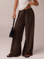 Drawstring Wide Leg Pants