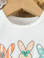Children's Bunny Round Neck Tee and Pants Set
