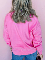Snap Front Long Sleeve Sweatshirt