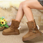 Round Toe Platform Boots