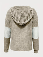 Color Block Drawstring Long Sleeve Hoodie