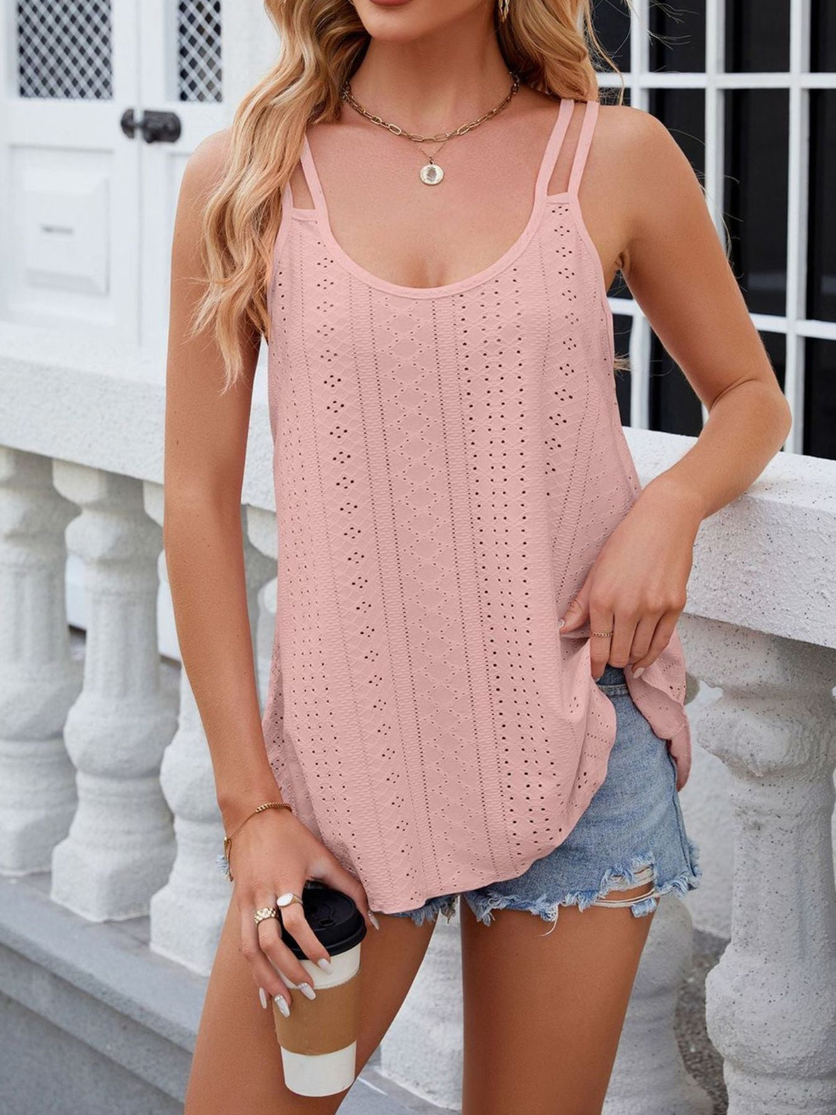 Eyelet Double Strap Cami