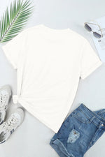 AMERICA Round Neck Short Sleeve T-Shirt