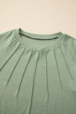 Texture Round Neck Long Sleeve T-Shirt