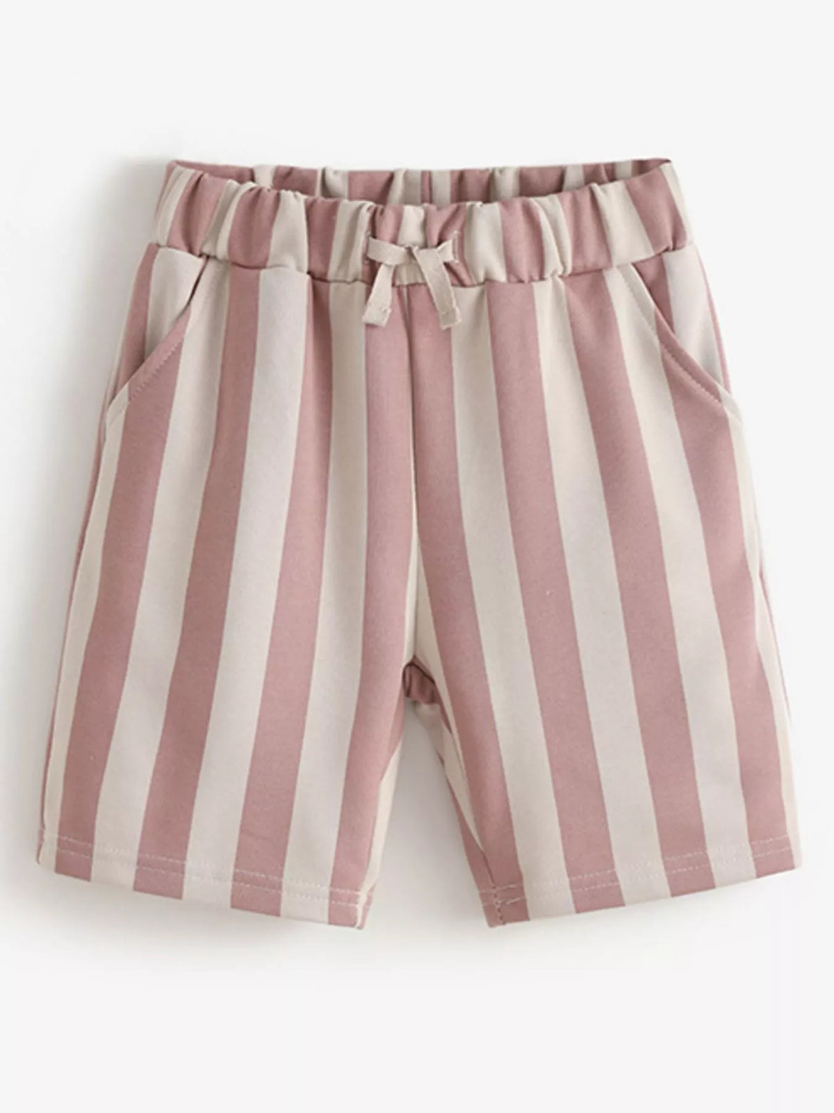 Children's Striped Elastic Waist Casual Shorts