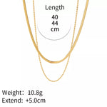 18K Gold-Plated Stainless Steel Layered Necklace