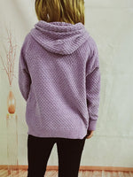 Drawstring Long SleeveHooded Sweater