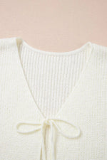 Double Tie V Neck Sweater Vest