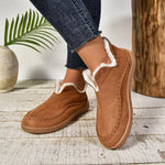 Round Toe Sherpa-Lined Slip-Ons