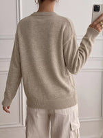 Dropped Shoulder Long Sleeve Sweater