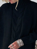 Cable-Knit Long Sleeve Sweater