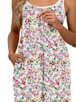 Full Size Floral Print Wide Leg Casual Jumpsuit Plus Size