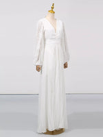 V-Neck Long Sleeve Maxi Dress